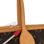 Louis Vuitton Neverfull MM Leather Monogram Tote Brown — view 6