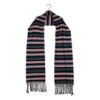 Louis Vuitton Silk Wool Border Fringe Scarf Multicolor