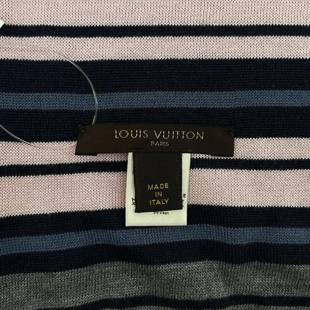 Louis Vuitton Silk Wool Border Fringe Scarf Multicolor — view 4