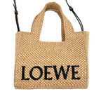 Loewe 2-Way Font Tote Raffia Basket Natural — view 3