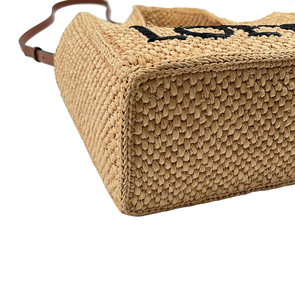 Loewe 2-Way Font Tote Raffia Basket Natural — view 7