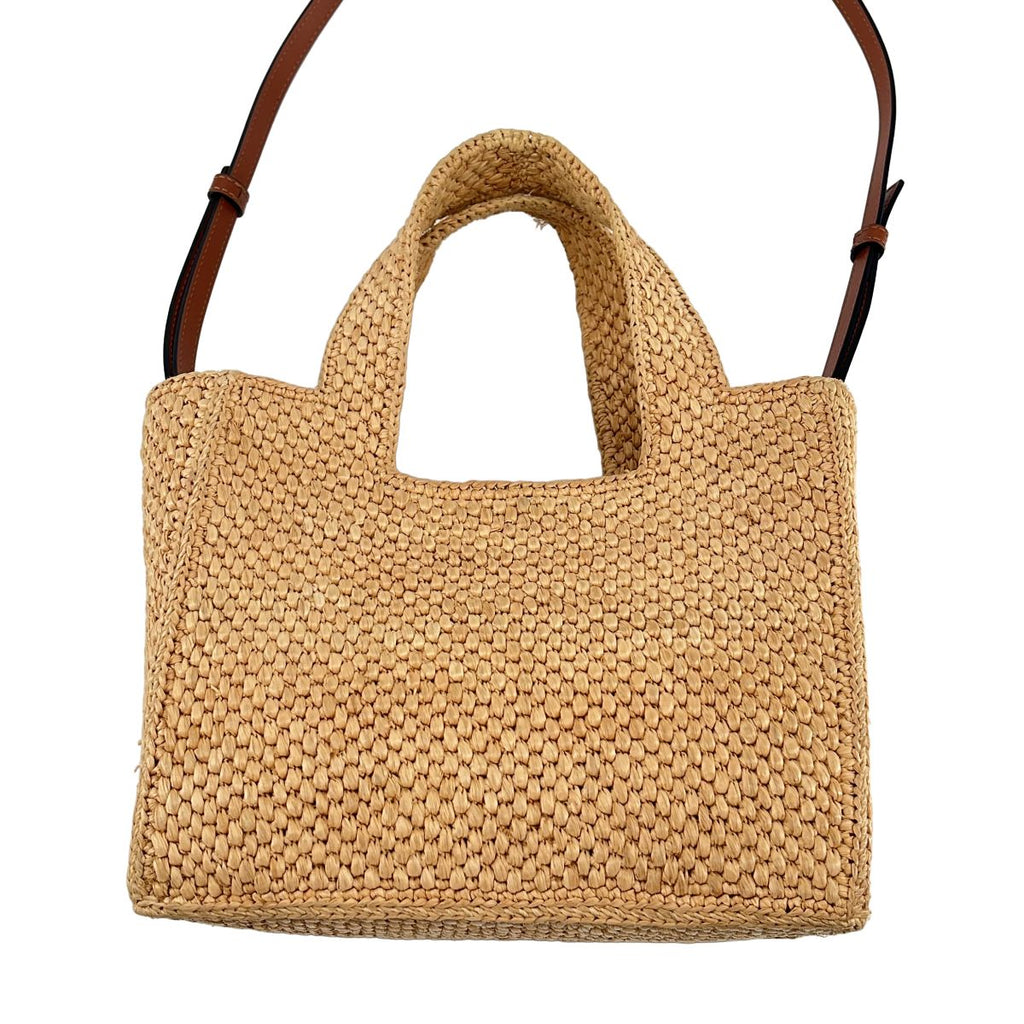 Loewe 2-Way Font Tote Raffia Basket Natural — view 4
