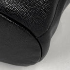 Chanel Deauville Shoulder Bag Studs Drawstring Caviar Leather Black — view 3