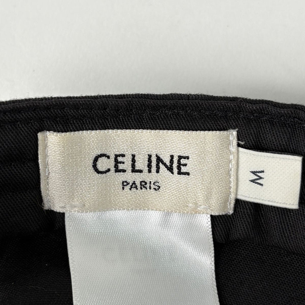 Celine Logo Cap Baseball Cap Hat Cap Polyester Cotton Black — view 5