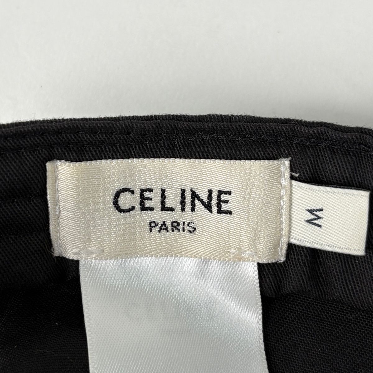 Celine Logo Cap Baseball Cap Hat Cap Polyester Cotton Black — view 5