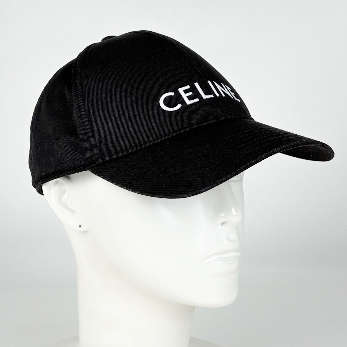 Celine Logo Cap Baseball Cap Hat Cap Polyester Cotton Black — view 6