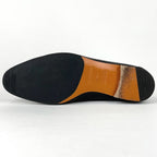 Hermes Logo Business Shoes Leather Black — view 2
