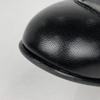 Hermes Logo Business Shoes Leather Black — view 7