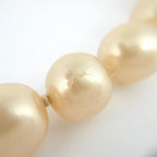 Chanel CC Logo Faux Pearl Necklace CC Mark Turnlock White Gold — view 5