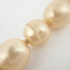 Chanel CC Logo Faux Pearl Necklace CC Mark Turnlock White Gold — view 4