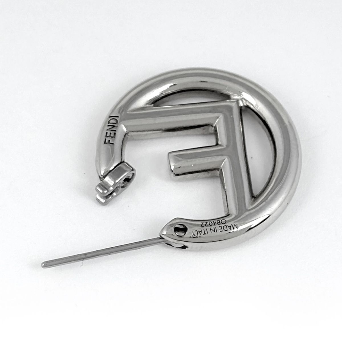 Fendi IS Earrings Hoop Silver Plated — view 3