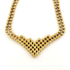 Dior Rhinestone Necklace Gold Plated — view 2