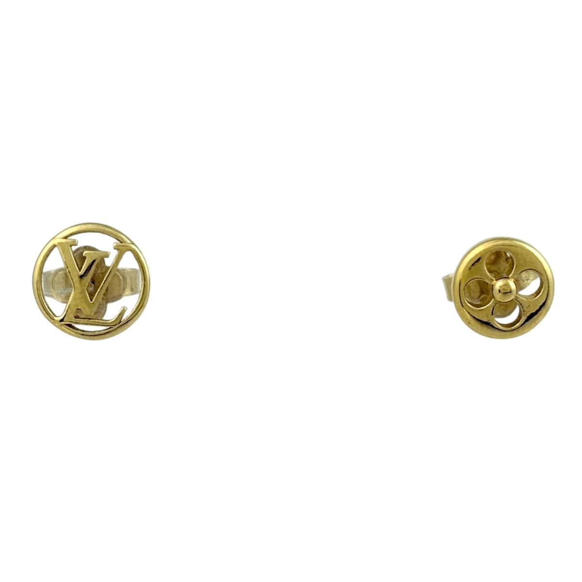 Louis Vuitton Cles Earrings Gold Plated