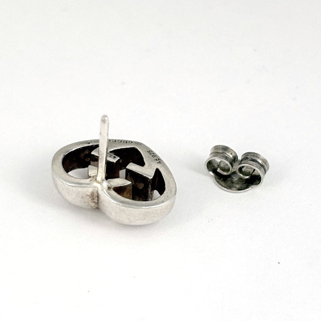 Gucci Interlocking Earrings Heart 925 Sterling Silver — view 3