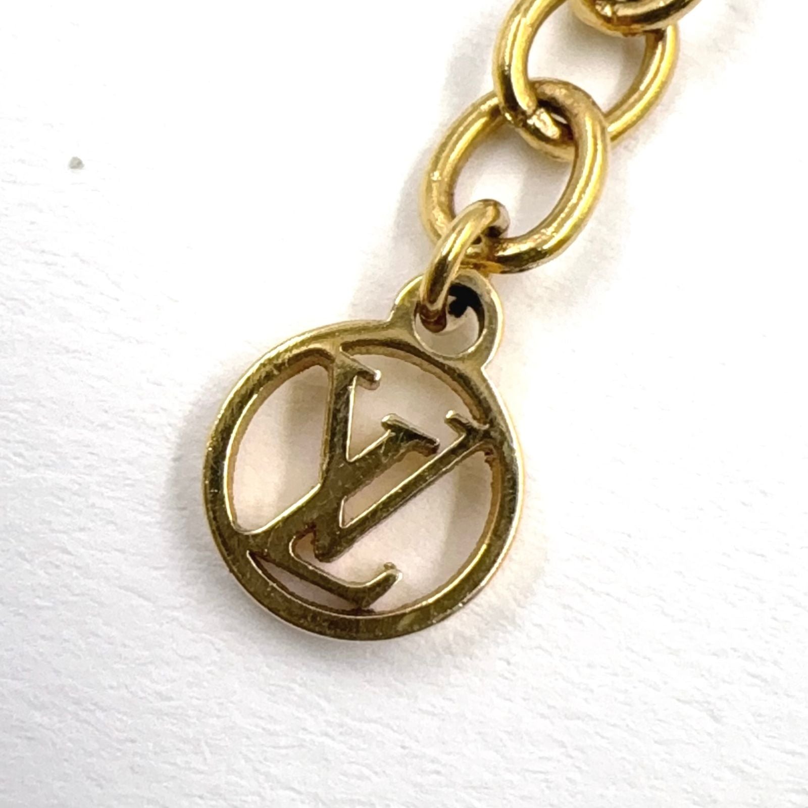 Louis Vuitton Petit Monogram Metal Color Stone Clear Gold Bracelet — view 4