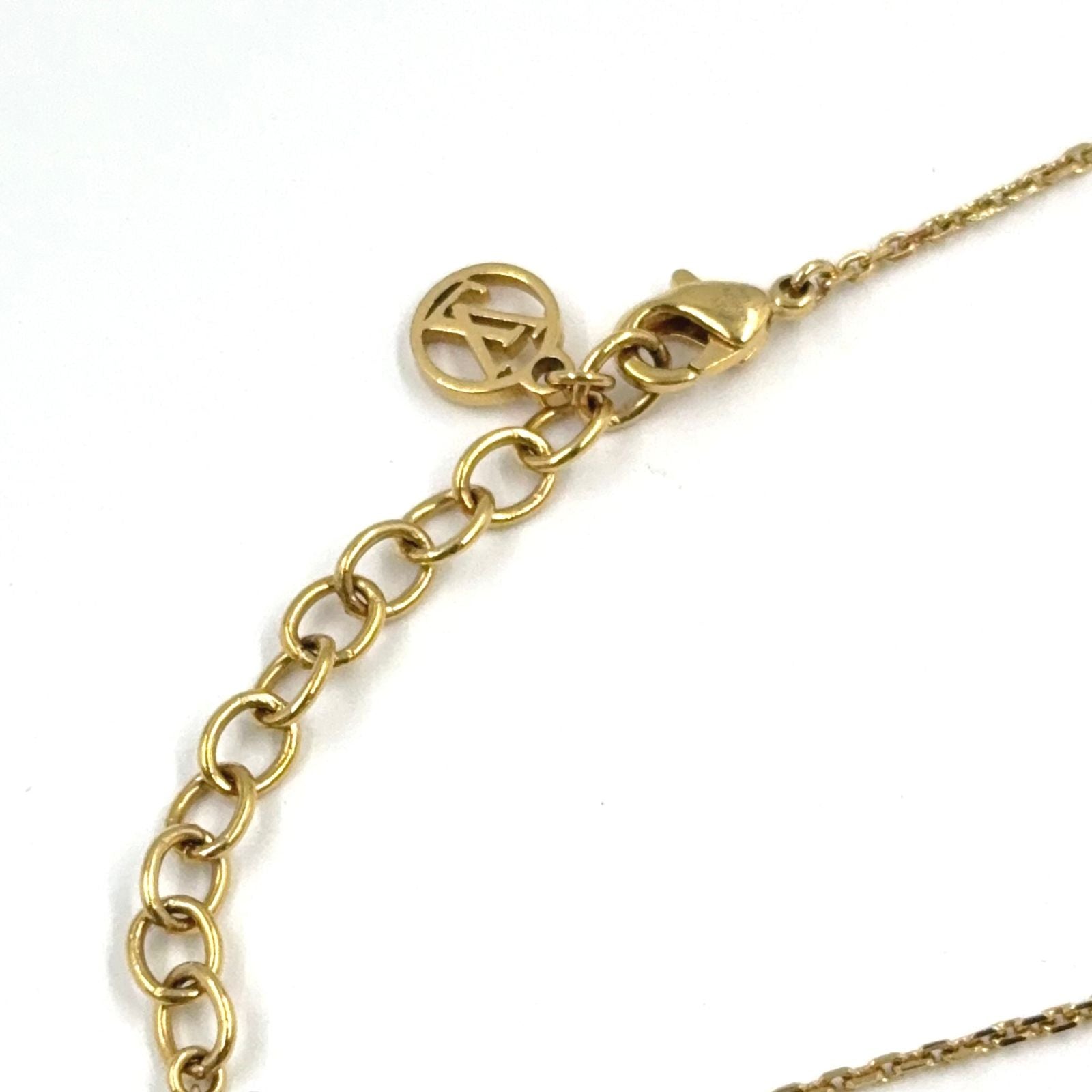 Louis Vuitton Petit Monogram Metal Color Stone Clear Gold Bracelet — view 7