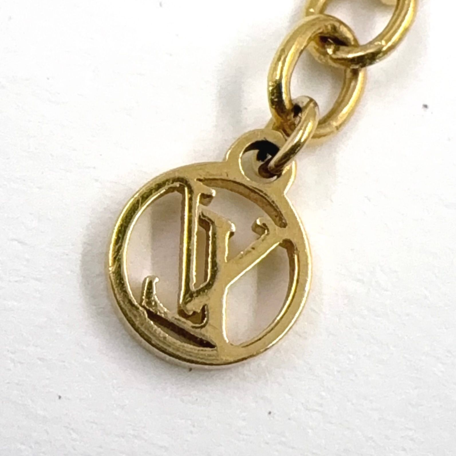 Louis Vuitton Petit Monogram Metal Color Stone Clear Gold Bracelet — view 5
