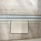 Gucci Jackie Logo Leather Beige Shoulder Bag Silver — view 4