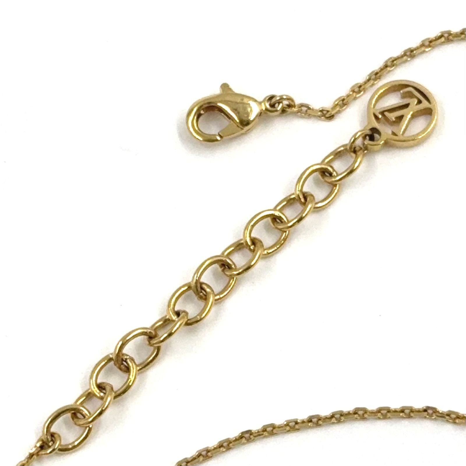 Louis Vuitton Petit Monogram Metal Color Stone Clear Gold Bracelet — view 8
