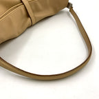 Gucci Jackie Logo Leather Beige Shoulder Bag Silver — view 8