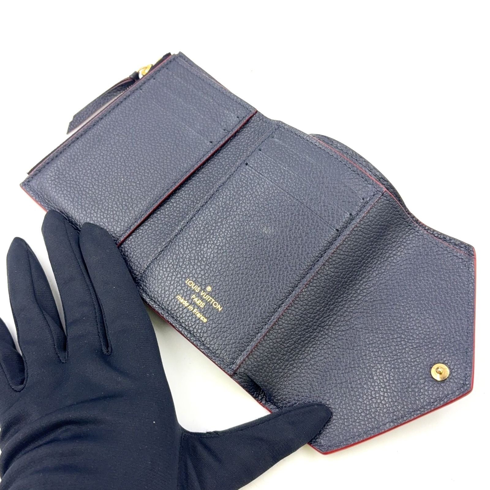 Louis Vuitton Portefeuille Victorine Monogram Empreinte Marine Leather Navy — view 3