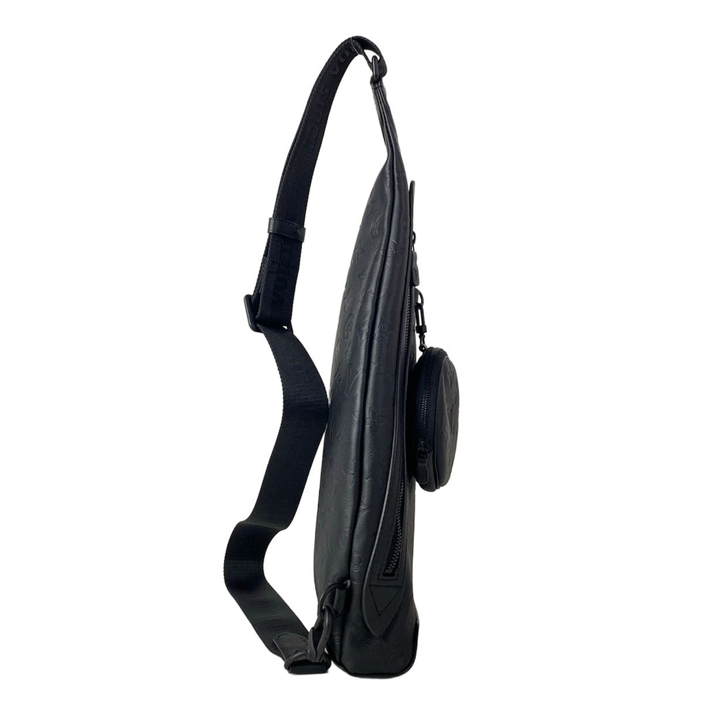 Louis Vuitton Shoulder Bag Monogram Shadow Duo Noir Leather Cowhide — view 2