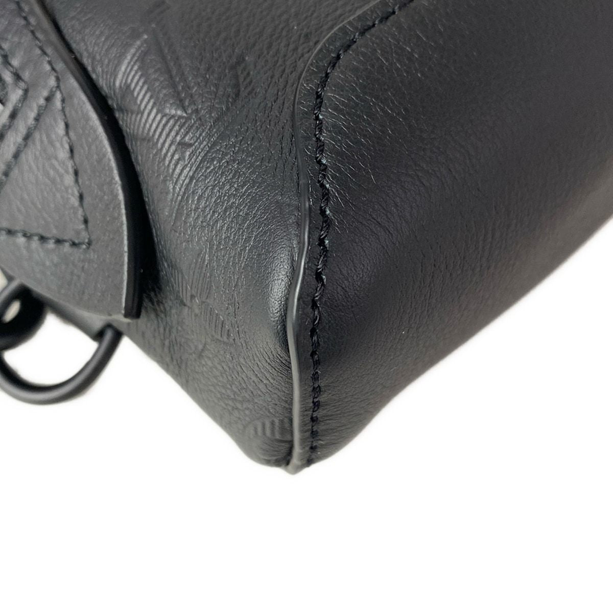 Louis Vuitton Shoulder Bag Monogram Shadow Duo Noir Leather Cowhide — view 6