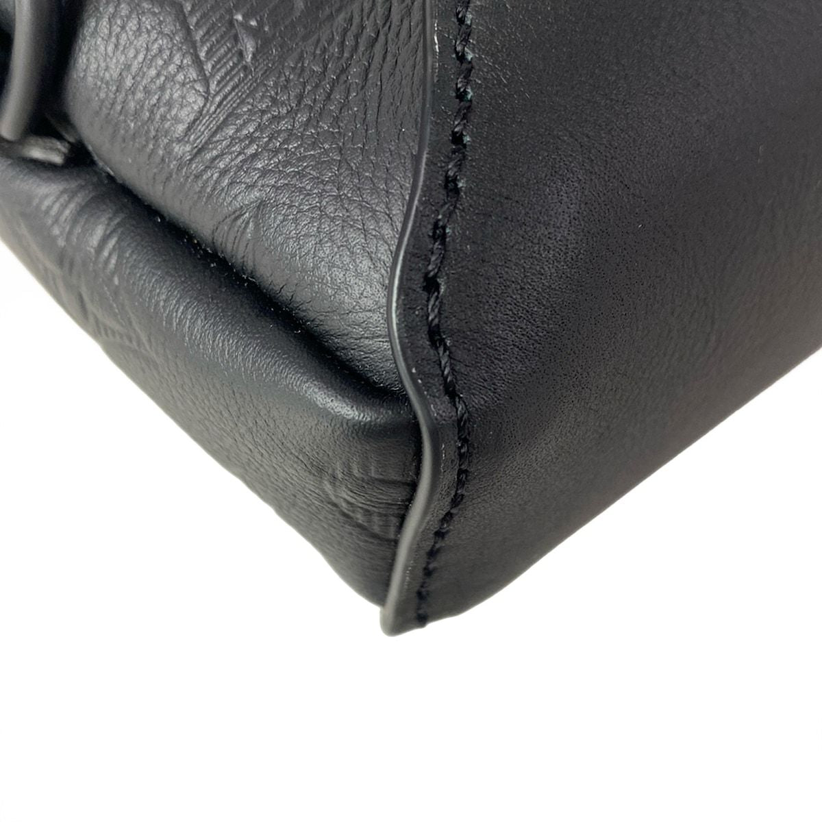 Louis Vuitton Shoulder Bag Monogram Shadow Duo Noir Leather Cowhide — view 8