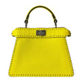 Fendi Handbag Peekaboo Icy Petit Selleria Arbb Yellow Leather