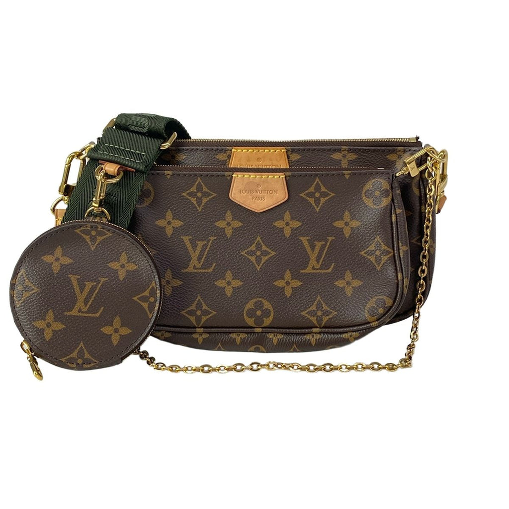 Louis Vuitton Shoulder Bag Monogram Multi Pochette Khaki Leather