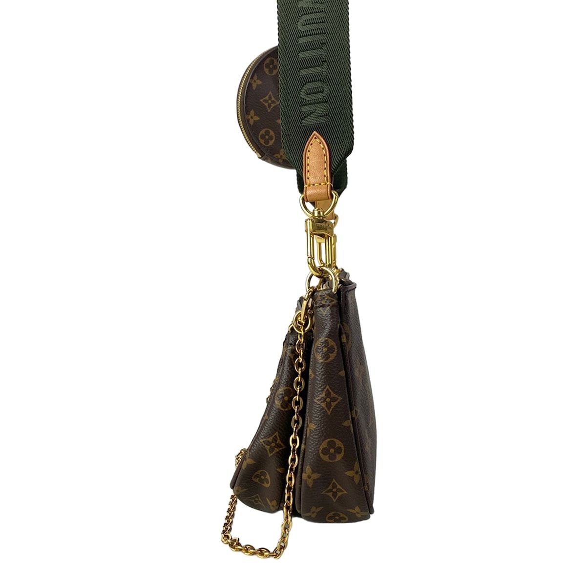 Louis Vuitton Shoulder Bag Monogram Multi Pochette Khaki Leather — view 4