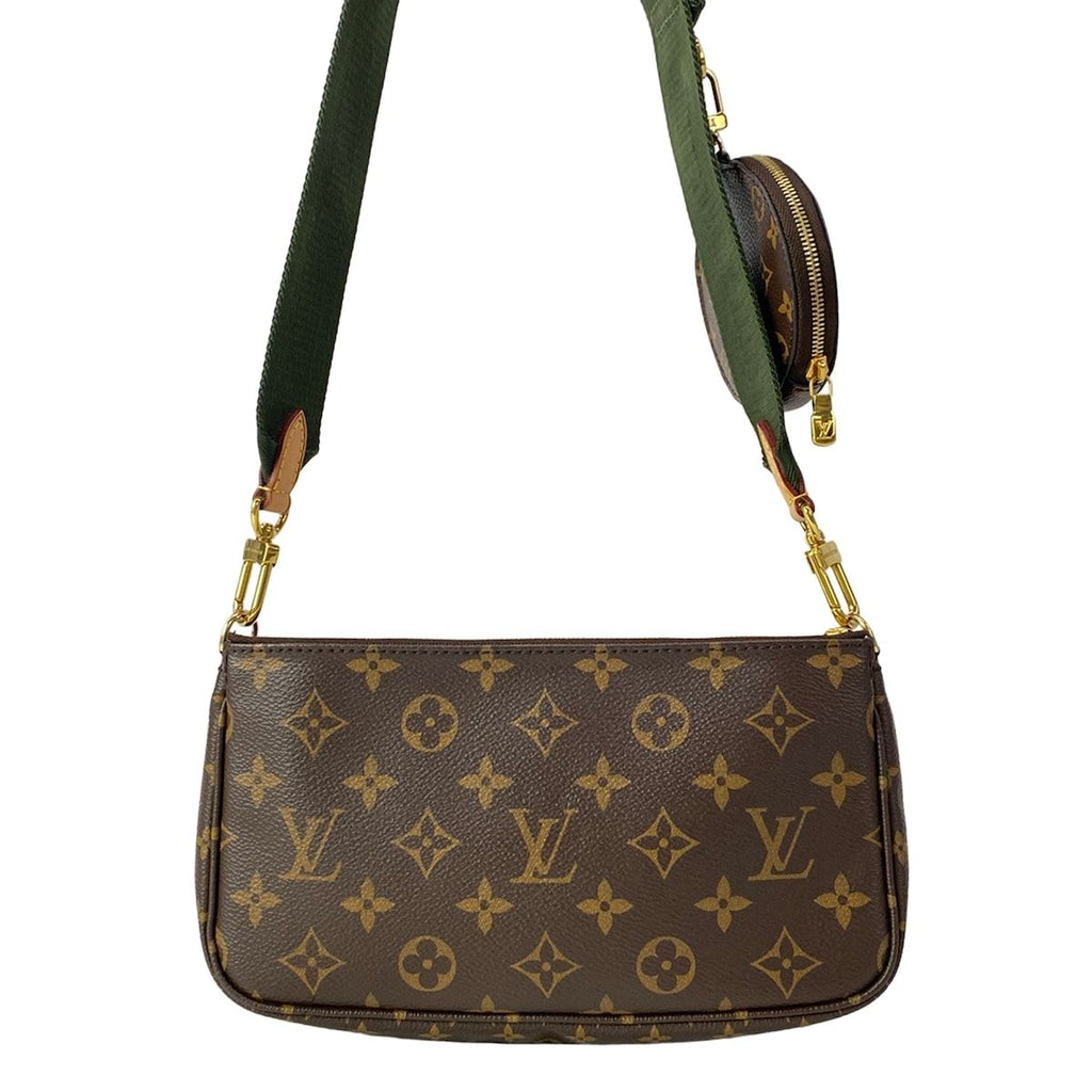 Louis Vuitton Shoulder Bag Monogram Multi Pochette Khaki Leather — view 3