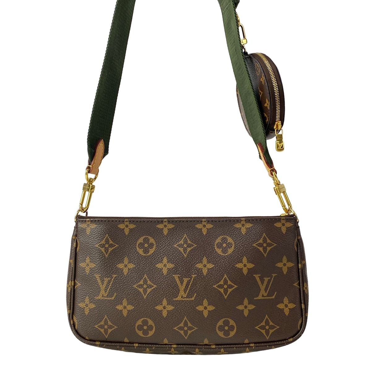 Louis Vuitton Shoulder Bag Monogram Multi Pochette Khaki Leather — view 3