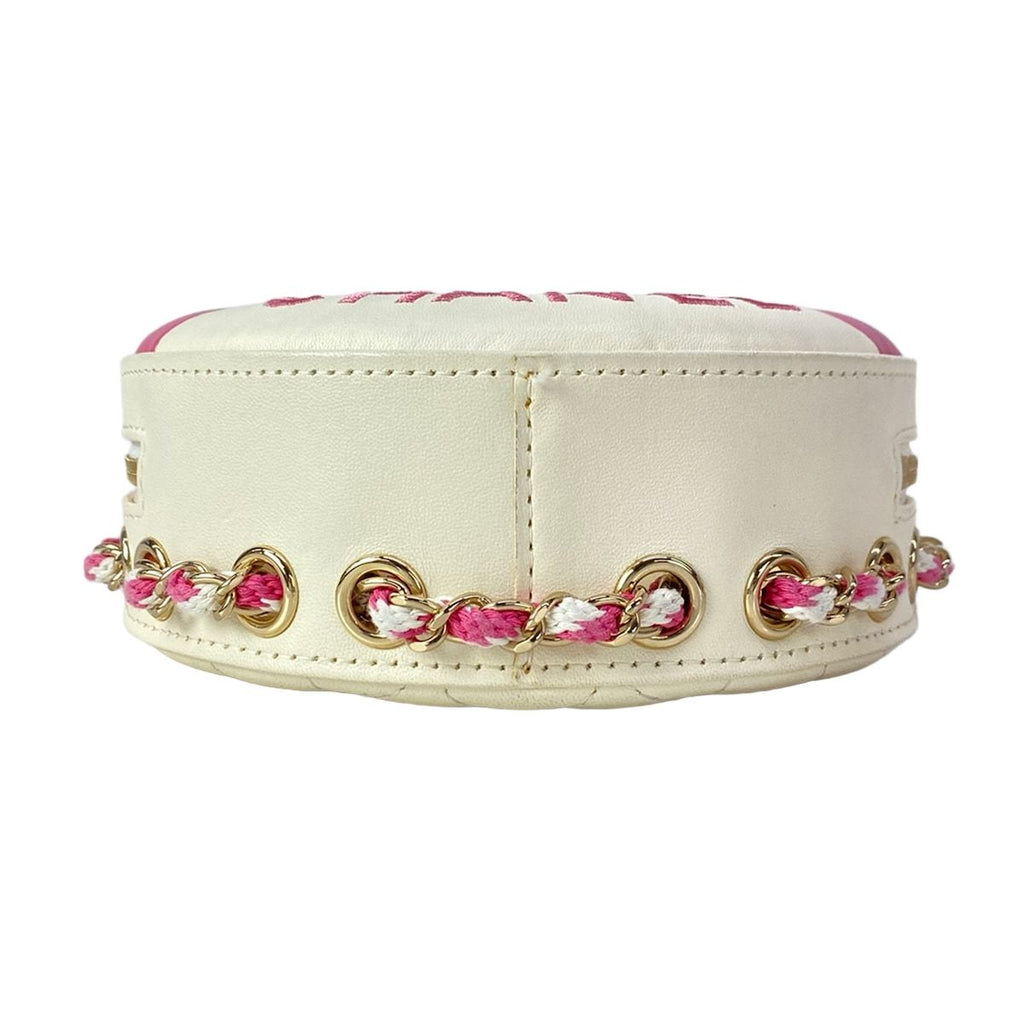 Chanel Shoulder Bag Ivory Pink Clear Cruise Line Chain Lifting Leather Ring — view 5