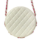 Chanel Shoulder Bag Ivory Pink Clear Cruise Line Chain Lifting Leather Ring — view 3