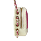 Chanel Shoulder Bag Ivory Pink Clear Cruise Line Chain Lifting Leather Ring — view 2