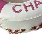 Chanel Shoulder Bag Ivory Pink Clear Cruise Line Chain Lifting Leather Ring — view 6