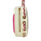Chanel Shoulder Bag Ivory Pink Clear Cruise Line Chain Lifting Leather Ring — view 4