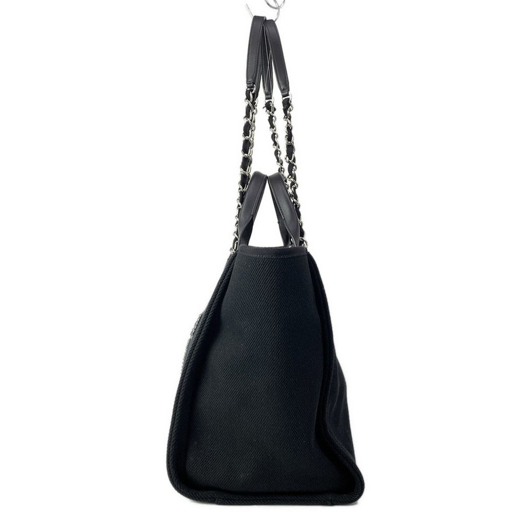 Chanel Tote Deauville Line GM Black Chain Shoulder Leather — view 4