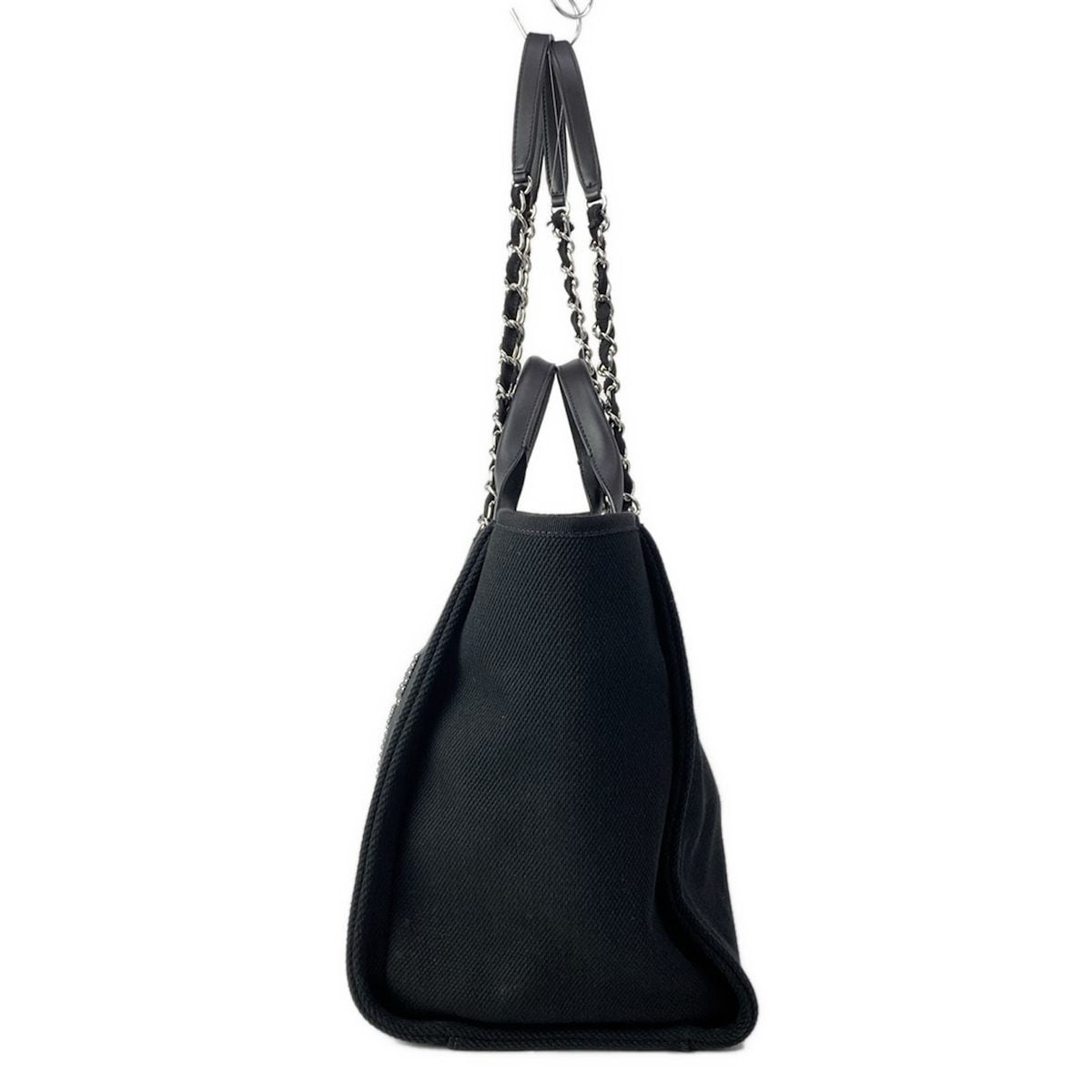 Chanel Tote Deauville Line GM Black Chain Shoulder Leather — view 4