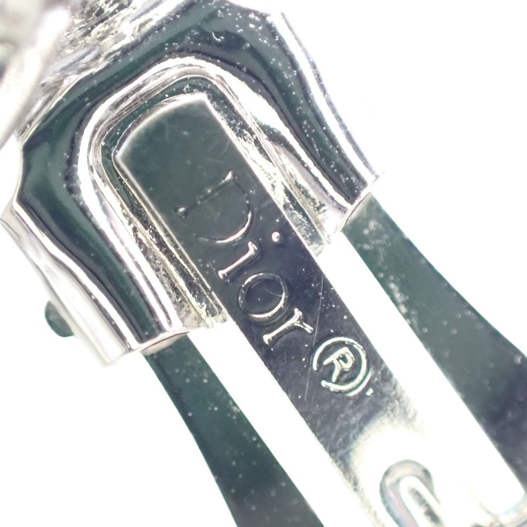 Dior CD Logo Earrings Rhinestone Silver — view 7