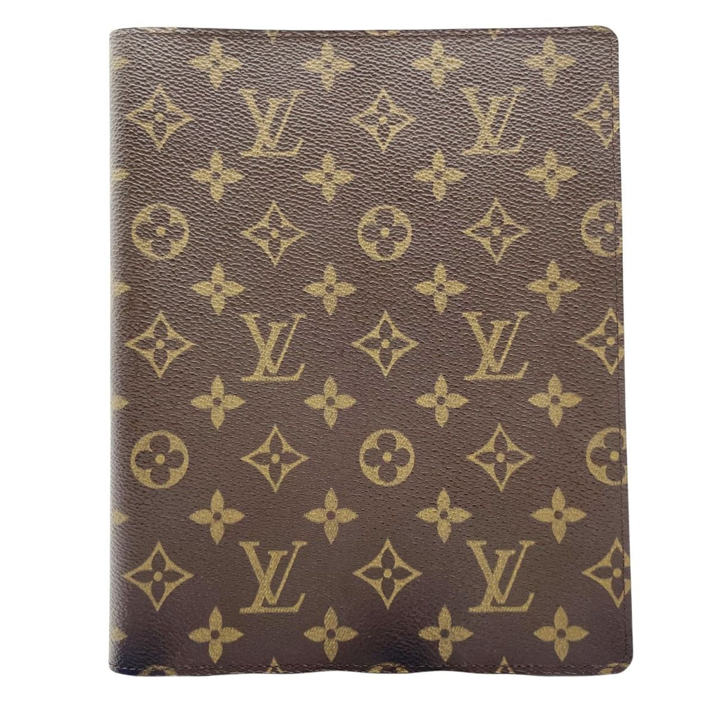Louis Vuitton Monogram Note Cover Agenda Bureau Notebook Brown