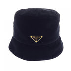 Prada Triangle Logo Velvet Bucket — view 2