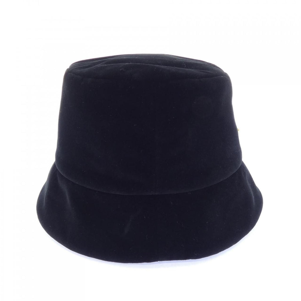 Prada Triangle Logo Velvet Bucket — view 4