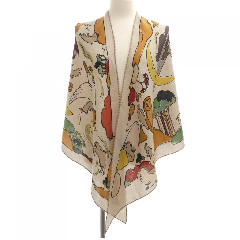 Hermes Thousand and One Rabbit Triangle Jean Shawl Scarf