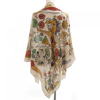 Hermes Thousand and One Rabbit Triangle Jean Shawl Scarf — view 2