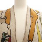 Hermes Thousand and One Rabbit Triangle Jean Shawl Scarf — view 4