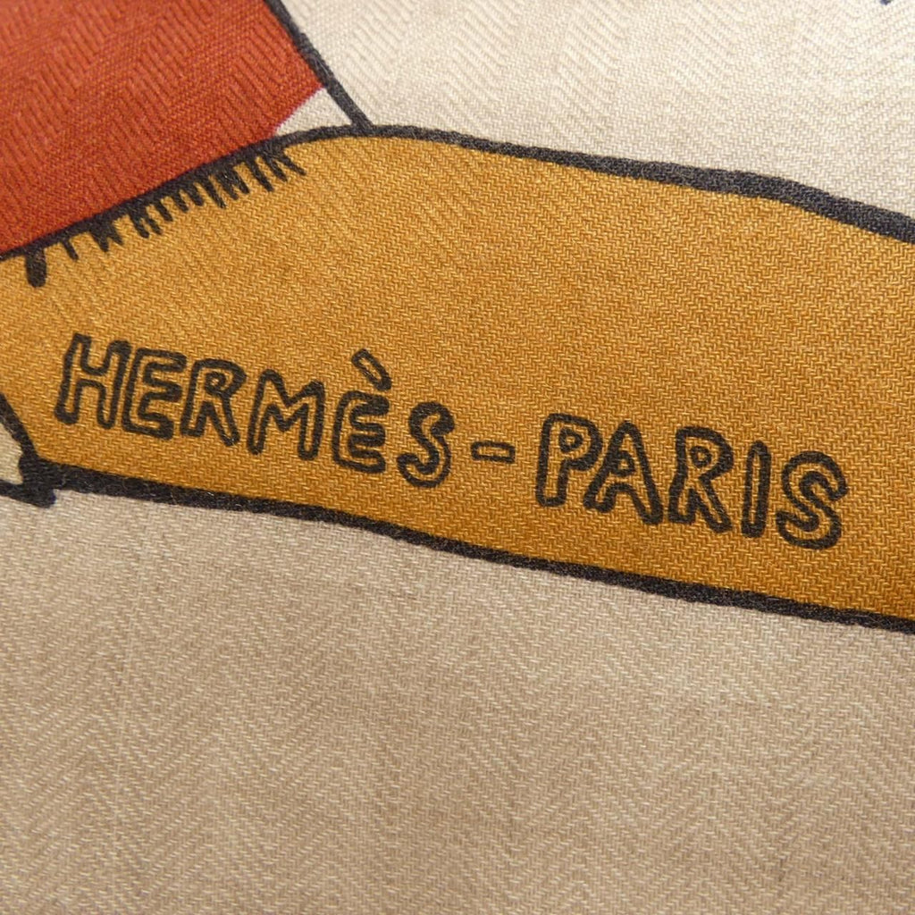 Hermes Thousand and One Rabbit Triangle Jean Shawl Scarf — view 5