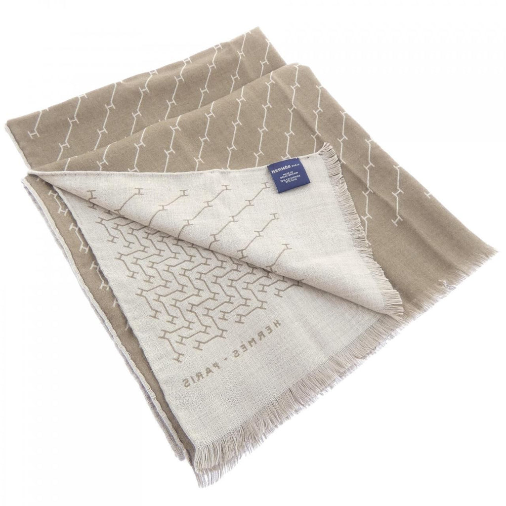 Hermes Stole Scarf Beige