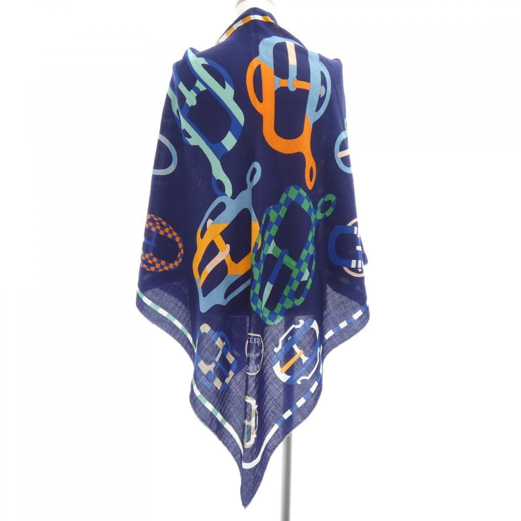 Hermes Bouclerie Moderne en Casaques Triangle Jean Shawl Scarf — view 2